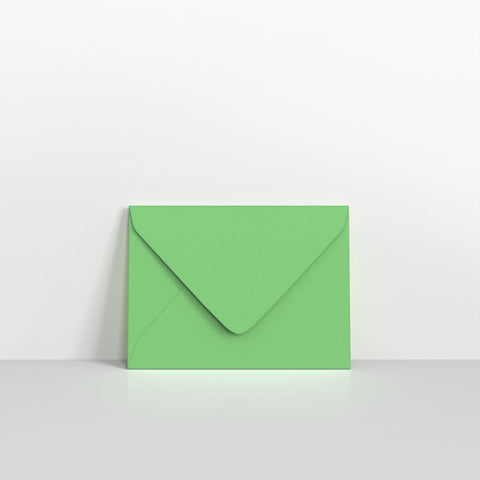 Pale Green Coloured Gummed V Flap Envelopes