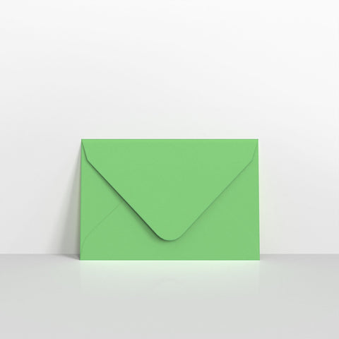 Pale Green Coloured Gummed V Flap Envelopes