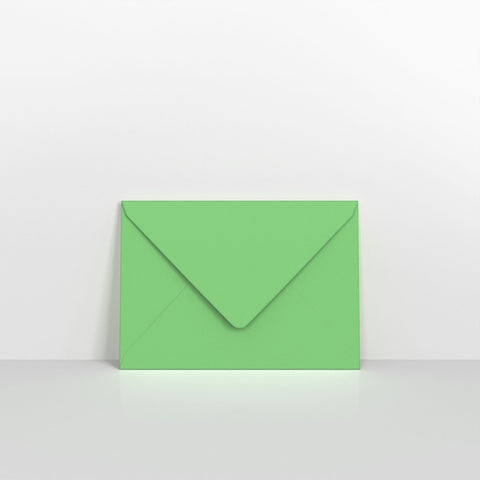 Pale Green Coloured Gummed V Flap Envelopes