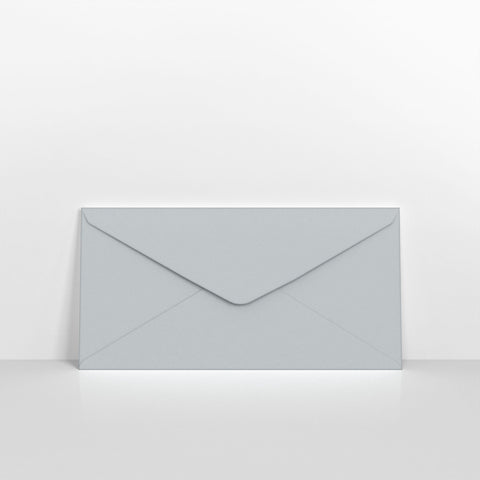 Pale Grey Coloured Gummed V Flap Envelopes