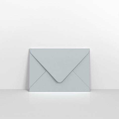 Pale Grey Coloured Gummed V Flap Envelopes