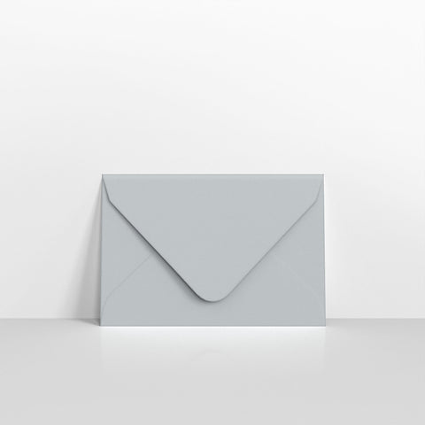 Pale Grey Coloured Gummed V Flap Envelopes