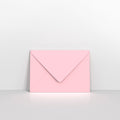 Pale Pink Coloured Gummed V Flap Envelopes