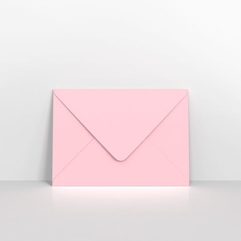 Pale Pink Coloured Gummed V Flap Envelopes