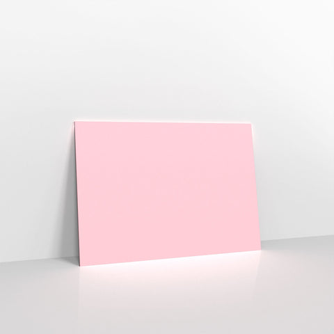 Pale Pink Coloured Gummed V Flap Envelopes