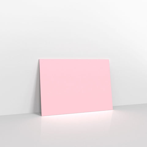 Pale Pink Coloured Gummed V Flap Envelopes