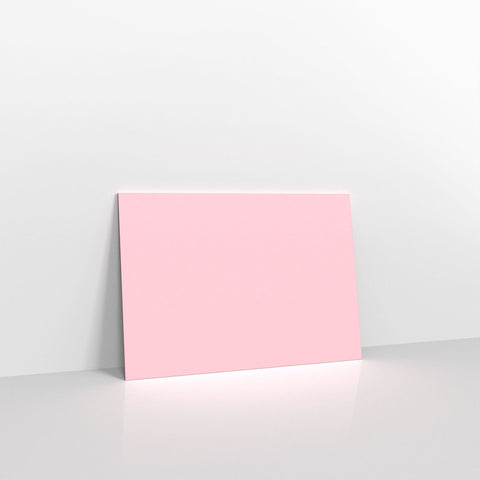 Pale Pink Coloured Gummed V Flap Envelopes