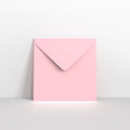 Pale Pink Coloured Gummed V Flap Envelopes