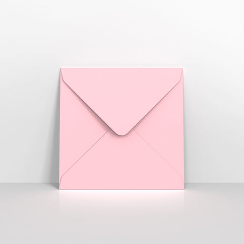 Pale Pink Coloured Gummed V Flap Envelopes