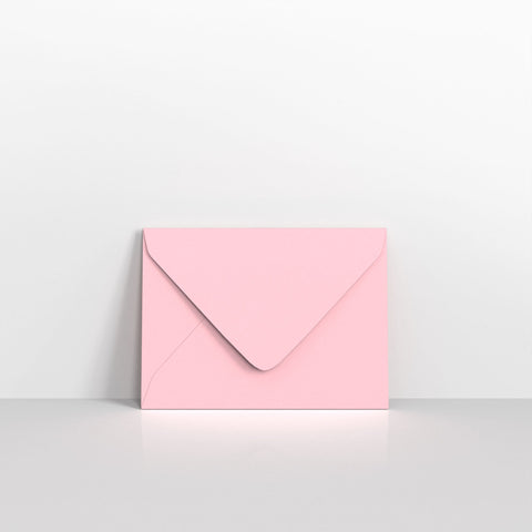 Pale Pink Coloured Gummed V Flap Envelopes