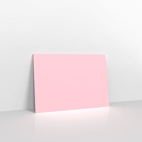 Pale Pink Coloured Gummed V Flap Envelopes