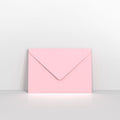 Pale Pink Coloured Gummed V Flap Envelopes