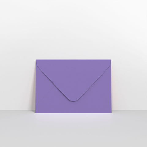 Purple Coloured Gummed V Flap Envelopes