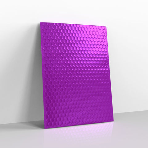 Purple Metallic Finish Bubble Bag Mailers