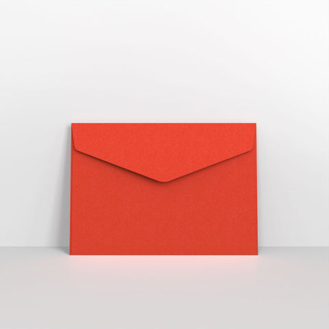 Red Coloured Peel and Seal V Flap Envelopes