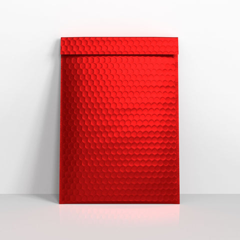 Red Matt Finish Bubble Bag Mailers