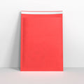 Red Paper Finish Bubble Bag Mailers