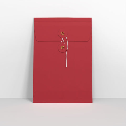 Red String & Washer Gusset Envelopes