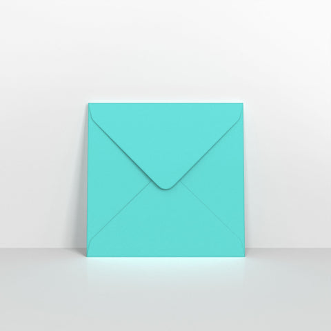 Robin Egg Blue Coloured Gummed V Flap Envelopes