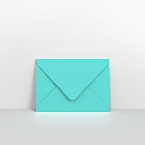 Robin Egg Blue Coloured Gummed V Flap Envelopes