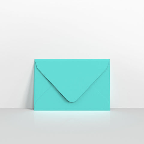 Robin Egg Blue Coloured Gummed V Flap Envelopes