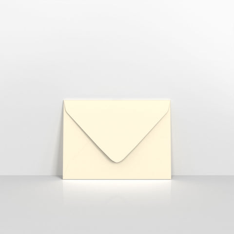 Ivory Wove Coloured Gummed Greeting Card V Flap Envelopes