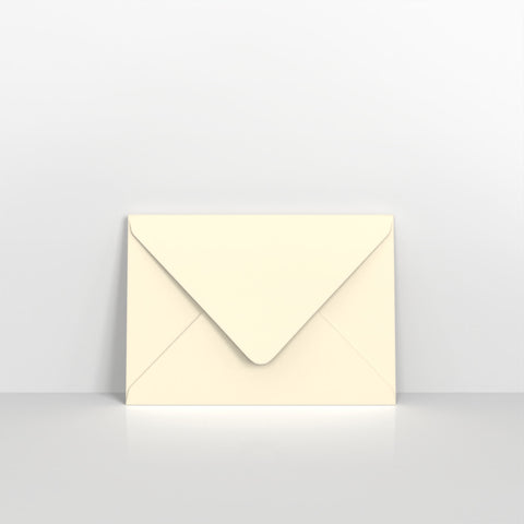 Ivory Wove Coloured Gummed Greeting Card V Flap Envelopes