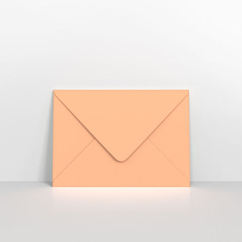 Salmon Pink Coloured Gummed V Flap Envelopes