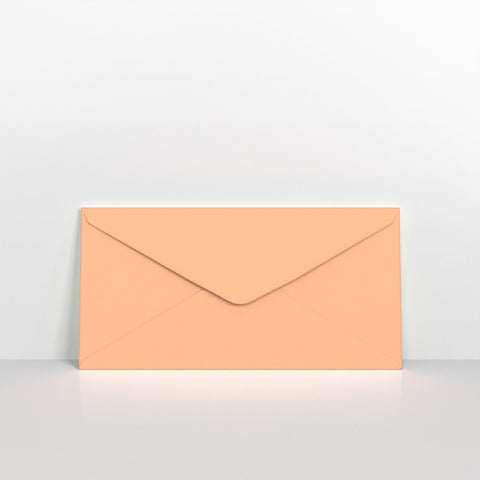 Salmon Pink Coloured Gummed V Flap Envelopes