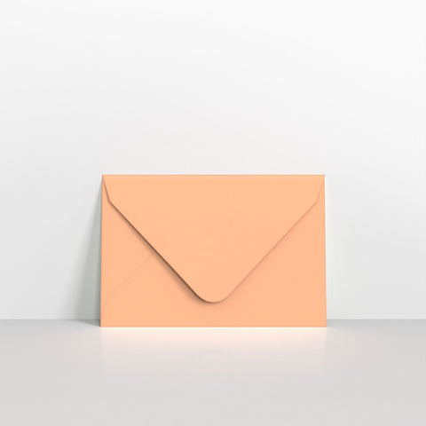 Salmon Pink Coloured Gummed V Flap Envelopes