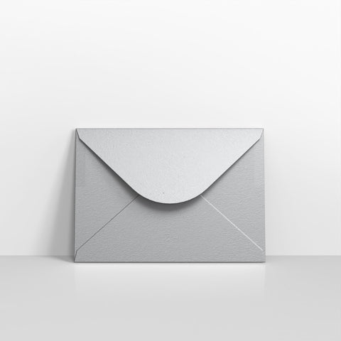 Silver Metallic Coloured Gummed V Flap Envelopes