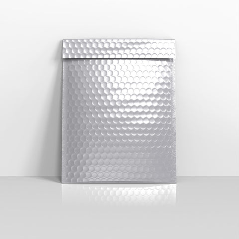 Silver Metallic Finish Bubble Bag Mailers