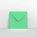 Spearmint Green Coloured Gummed Greeting Card V Flap Envelopes