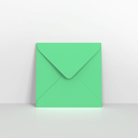 Spearmint Green Coloured Gummed Greeting Card V Flap Envelopes