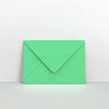 Spearmint Green Coloured Gummed Greeting Card V Flap Envelopes