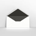 White & Black Fancy Paper Lined Envelopes