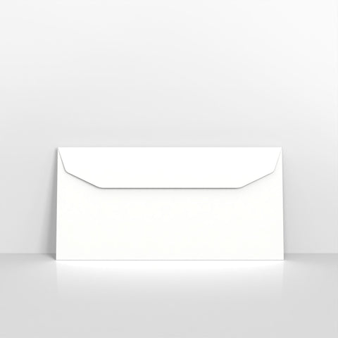 White Blue Opaque Gummed Business Envelopes