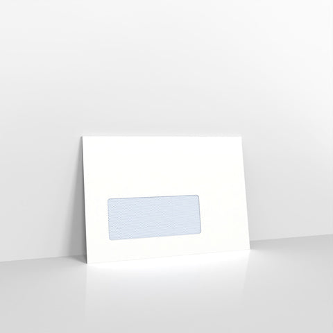 White Blue Opaque Self Seal Business Envelopes