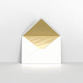 White & Gold Fancy Foil Lined Envelopes