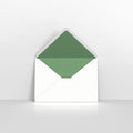 White & Green Fancy Paper Lined Envelopes