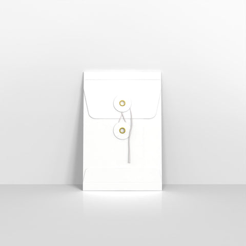 White String & Washer Gusset Envelopes