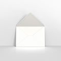 White & White Fancy Paper Lined Envelopes