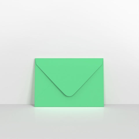 AAE5382 - Spearmint Green Coloured Gummed Greeting Card V Flap Envelopes - Greeting Card Envelopes