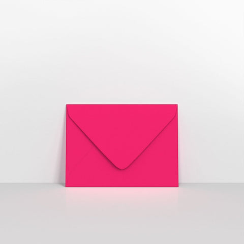 AD28133 - Fuchsia Pink Coloured Gummed V Flap Envelopes - Greeting Card Envelopes