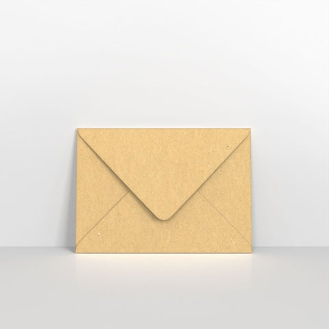 B02133 - Recycled Kraft Fleck 110gsm V Flap Envelopes - Greeting Card Envelopes