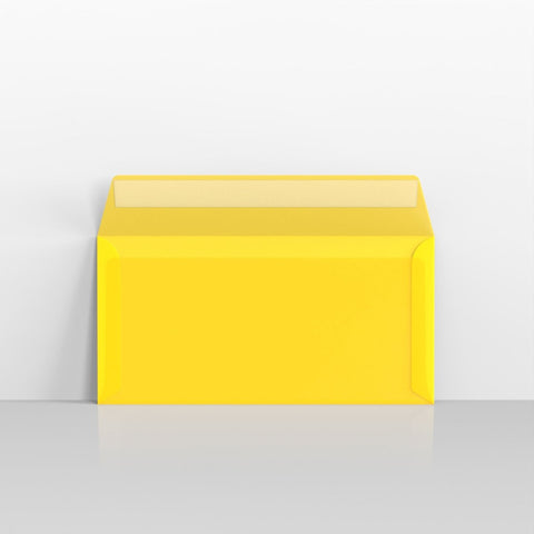 B5DL - Translucent Yellow Peel & Seal Envelopes - Translucent Envelopes