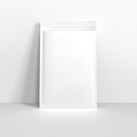 BP340220W - White Paper Finish Bubble Bag Mailers - Paper Finish Bubble Bag Mailers