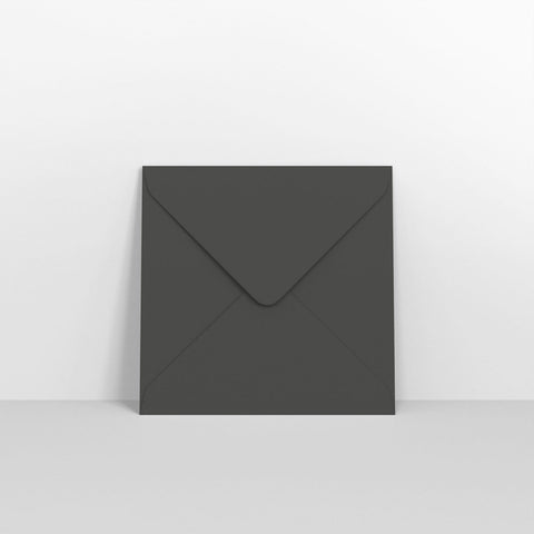 CU133BL - Black Coloured Gummed Greeting Card V Flap Envelopes - Greeting Card Envelopes