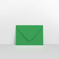 CU133KGR - Holly Green Coloured Gummed Greeting Card V Flap Envelopes - Greeting Card Envelopes