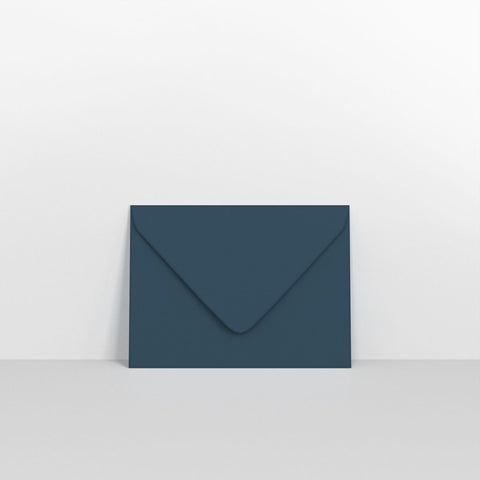 CU133NB - Navy Blue Coloured Gummed V Flap Envelopes - Greeting Card Envelopes